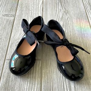 Capezio Teletone Tap Shoe- Black Patent, Girls 9W